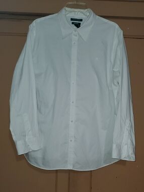 Ralph Lauren Women's White Button-Down Shirt